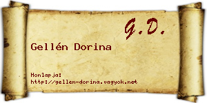 Gellén Dorina névjegykártya